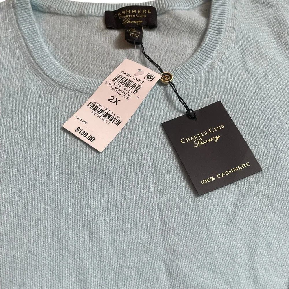 Charter Club Women's Light Blue Sweater - Picture 3 of 8